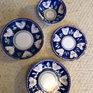Marshall Fields items:  3 bowls and 1 plate